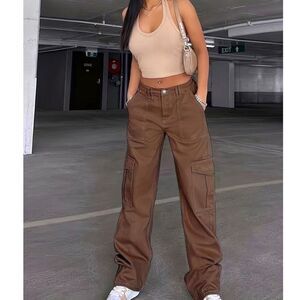 Women’s Loose Fit Cargo Street Style Straight Jeans Y2K Kpop Vintage Style